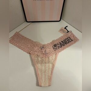 Victoria's Secret Vintage From The Lacie Collection Blush Lace Thong Panty